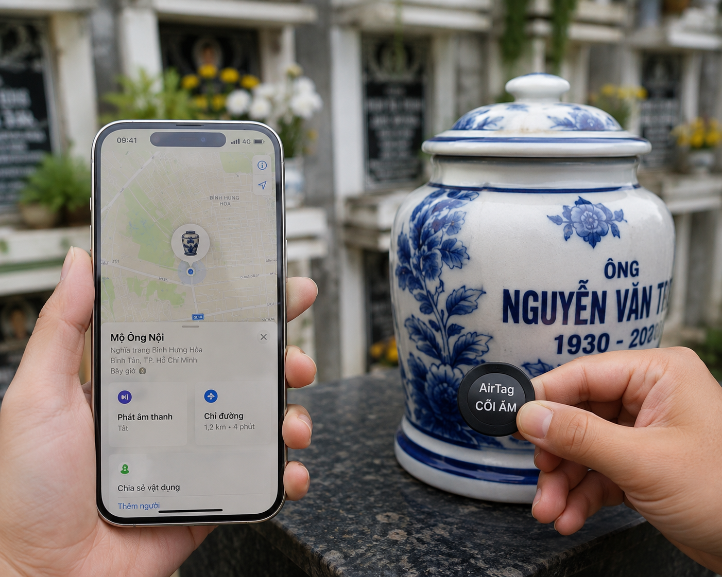 Định Vị GPS Hài Cốt (Find My)